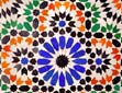Detail of tiling in a riad, Marrakech